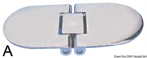Cerniera inox no fori 137x70 mm
